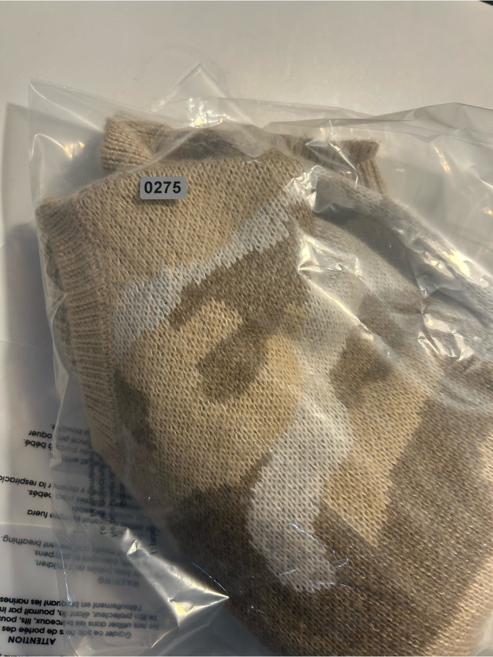 Lucky Brand Women's Camo Crewneck Sweater in Beige and Brown - Picture 6 of 6